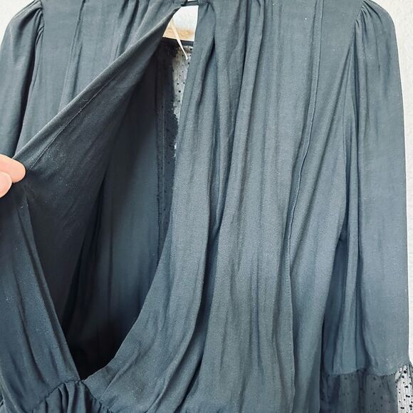 Free People Layered Flowy Tunic Blouse Top XS - Picture 5 of 7